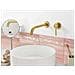 Rubinetto Miscelatore Da Parete Per Lavabo Traful Ottone Oro - Foto miniatura 1