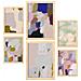 Set Di 6 Stampe Tocchi Di Colore In Dipinti Decorativi Estetici Astratti Per Il Tuo Soggiorno, Camera Da Letto, Casa A3 & A4 Telaio In Legno Chiaro - Foto miniatura 1