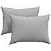 Cuscini da Divano 2 pcs Grigio 70 x 50 cm Tessuto - Foto miniatura 1