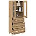 Credenza con cassetto Rovere artigianale 69,5 x 34 x 180 cm - Foto miniatura 3