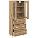 Credenza con cassetto Rovere artigianale 69,5 x 34 x 180 cm - Foto miniatura 5