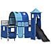 Struttura del letto loft per bambini Nero e Blu 90 x 200 cm - Foto miniatura 4
