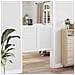 Porte Swing 2 pcs Bianco Legno Massello di Pino - Foto miniatura 3