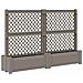 Grande vaso con trellis 2 pcs Grigio 200 x 43 x 133,5 cm PP - Foto miniatura 1