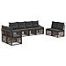 Set Divano da Giardino 8 pcs Grigio polyrattan - Foto miniatura 1