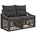 Set Divano da Giardino 8 pcs Grigio polyrattan - Foto miniatura 4