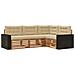 Set di divani da esterno 4 pcs Naturale e Beige - Foto miniatura 1