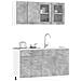Unità Cucina Lyon 4 pcs Grigio Cemento Legno ingegnerizzato - Foto miniatura 3