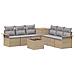 Set di divani 8 pz Beige e Grigio Chiaro - Foto miniatura 1