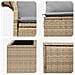 Set di divani 8 pz Beige e Grigio Chiaro - Foto miniatura 8