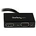 Adattatore Mini DisplayPort a HDMI e VGA - Convertitore audio / video da viaggio mDP 2 in 1 - 1920x1200 / 1080p - Nero - Foto miniatura 3