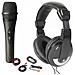 Set Live Dj Cuffie Con Borsa + Microfono + 10 Mt. Piattina + Cavo Pc + Cavo Rca Art. 100872 - Foto miniatura 1