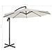 Ombrellone A Sbalzo Con Palo In Acciaio 300 Cm Sabbia - Foto miniatura 7