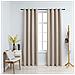 Tende Oscuranti Con Anelli In Metallo 2 Pz Beige 140x175 Cm - Foto miniatura 1
