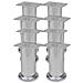 Piedini Rotondi Per Divani 8 Pz Cromati 120 Mm - Foto miniatura 1