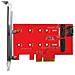 Adattatore   A06-m2-dual-p4 Per Install. Su Pc Un Ssd M.2/nvme O M.2/sata Dim- 80.60.42.30mm Su Slot Pcie-4/8/16x - Foto miniatura 6