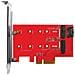 Adattatore   A06-m2-dual-p4 Per Install. Su Pc Un Ssd M.2/nvme O M.2/sata Dim- 80.60.42.30mm Su Slot Pcie-4/8/16x - Foto miniatura 2
