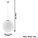 Sospensione Globo 1 Luce Bianco, Cromo, E27 - Foto miniatura 1