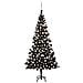 Set Albero Natale Artificiale con LED e Palline Nero 210 cm PVC - Foto miniatura 1