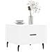 Tavolino Da Salotto Bianco 50x50x40 Cm In Legno Multistrato - Foto miniatura 3