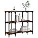 Tavolino Consolle Rovere Marrone 102x35x90 Cm Legno Multistrato - Foto miniatura 3