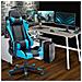 Sedia Poltrona Gaming Scrivania Ufficio Casa Reclinabile Girevole Direzionale Blu - Foto miniatura 4