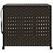 Cesto Portabiancheria Ruote Marrone Scuro 66x35x60 Cm Rattan - Foto miniatura 3