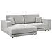 Divano Angolare 3 Posti Lofoten Tessuto Grigio Chiaro Lato Destro - Foto miniatura 8