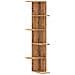 Scaffale Angolare Muro Rovere Artigianale 36,5x36,5x140cm Legno - Foto miniatura 2