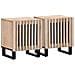 Comodini 2pz 40x34x46 Cm In Legno Massello Di Mango Sbiancato - Foto miniatura 1