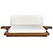 Letto Ad Acqua Matrimoniale Legno Chiaro Con Testata In Bouclé 180 X 200 Cm Zen - Foto miniatura 3