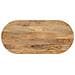Piano Tavolo 100x50x3,8 Cm Ovale In Legno Massello Di Mango - Foto miniatura 1