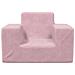 Divano per Bambini Rosa in Morbido Peluche - Foto miniatura 2