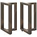 Gambe Tavolo Pranzo A T 2 Pz Naturale 50x35x(72-73) Cm Acciaio - Foto miniatura 1