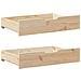Cassettoni da Letto con Ruote 2 pz 80x55x17 cm in Legno di Pino - Foto miniatura 1