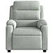Poltrona Reclinabile Grigio Chiaro In Velluto - Foto miniatura 5