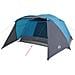 Tenda da Campeggio con Portico per 4 Persone Blu Impermeabile - Foto miniatura 4