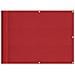 Paravento da Balcone Rosso 75x700 cm 100% Poliestere Oxford - Foto miniatura 1