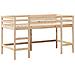 Letto Soppalco con Scala e Tetto 90x190 cm Legno Massello Pino - Foto miniatura 5