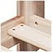 Letto Soppalco con Scala e Tetto 90x190 cm Legno Massello Pino - Foto miniatura 9