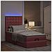 Struttura Letto Pouf con Materassi Rosa 100x200 cm Velluto - Foto miniatura 3