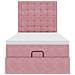 Struttura Letto Pouf con Materassi Rosa 100x200 cm Velluto - Foto miniatura 8