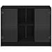 Sideboard Nero Rovere 102x37x75,5 cm Legno Ingegnerizzato - Foto miniatura 7