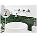 Rubinetto Miscelatore Da Parete Per Lavabo Ishinca Ottone Argento - Foto miniatura 1