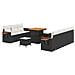 Set Divano da Giardino 10 pcs Nero e crema 80 x 80 x 71 cm - Foto miniatura 1