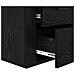 Armadio da Notte Rovere nero 50 x 36 x 60 cm Legno multistrato - Foto miniatura 9