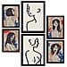 Set Di 6 Stampe Corpo Corpo In Dipinti Decorativi Estetici Astratti Femminili Per Il Tuo Soggiorno Di Casa A3 & A4 Cornice Nera - Foto miniatura 1