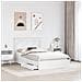Letto con Contenitore Bianco 120 x 200 cm Legno multistrato - Foto miniatura 3