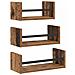 Set mensole da parete 3 pcs Legno vecchio 40x16x14cm - Foto miniatura 1