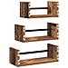 Set mensole da parete 3 pcs Legno vecchio 40x16x14cm - Foto miniatura 7